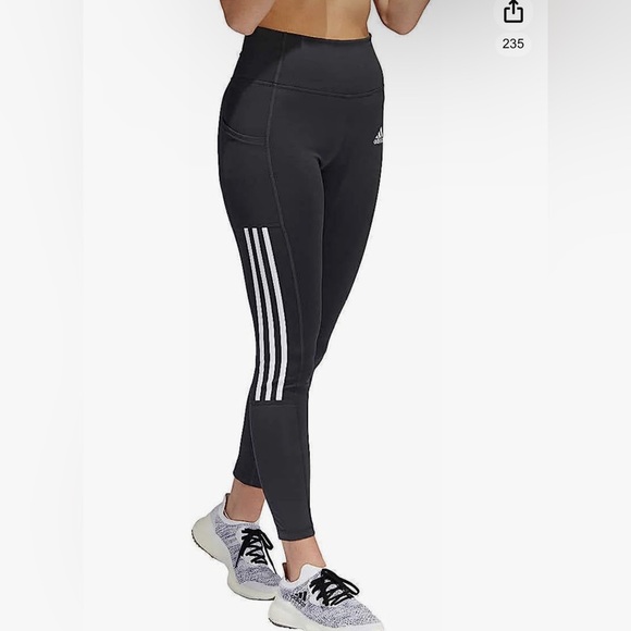 adidas Pants - Adidas Aeroready Black Lightweight High Rise Mesh 7/8 Leggings
